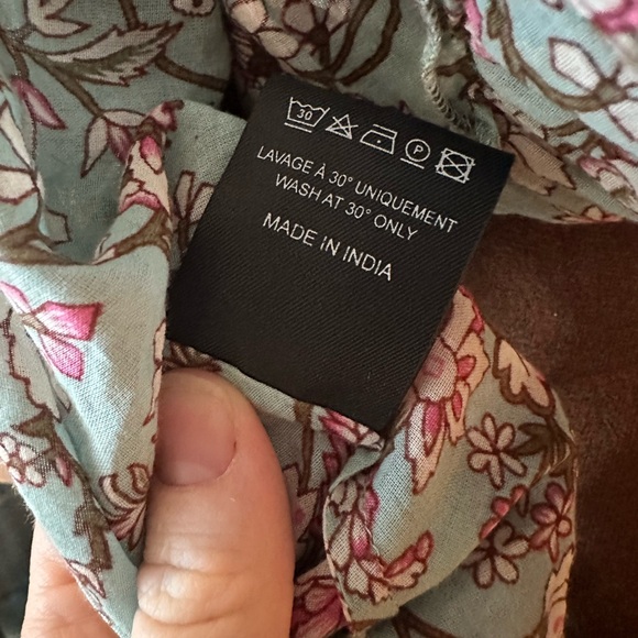 Isabel Marant Teal Floral Ruffle Dress (includes slip) - Picture 9 of 12